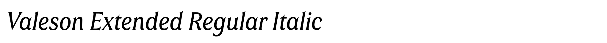 Valeson Extended Regular Italic image